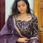 Home purple embroidered anarkali gown set with dupatta for women | jiostyles