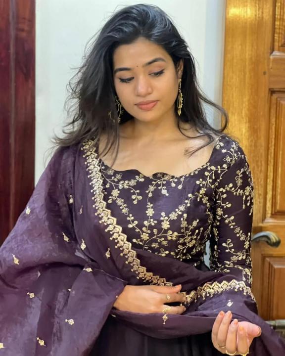 purple embroidered anarkali gown set with dupatta for women | jiostyles purple embroidered anarkali gown set with dupatta for women | jiostyles