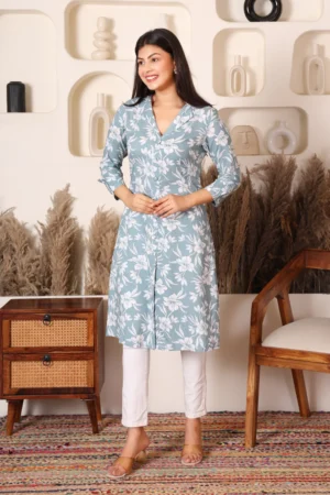 mustard workwear rayon kurti (copy)